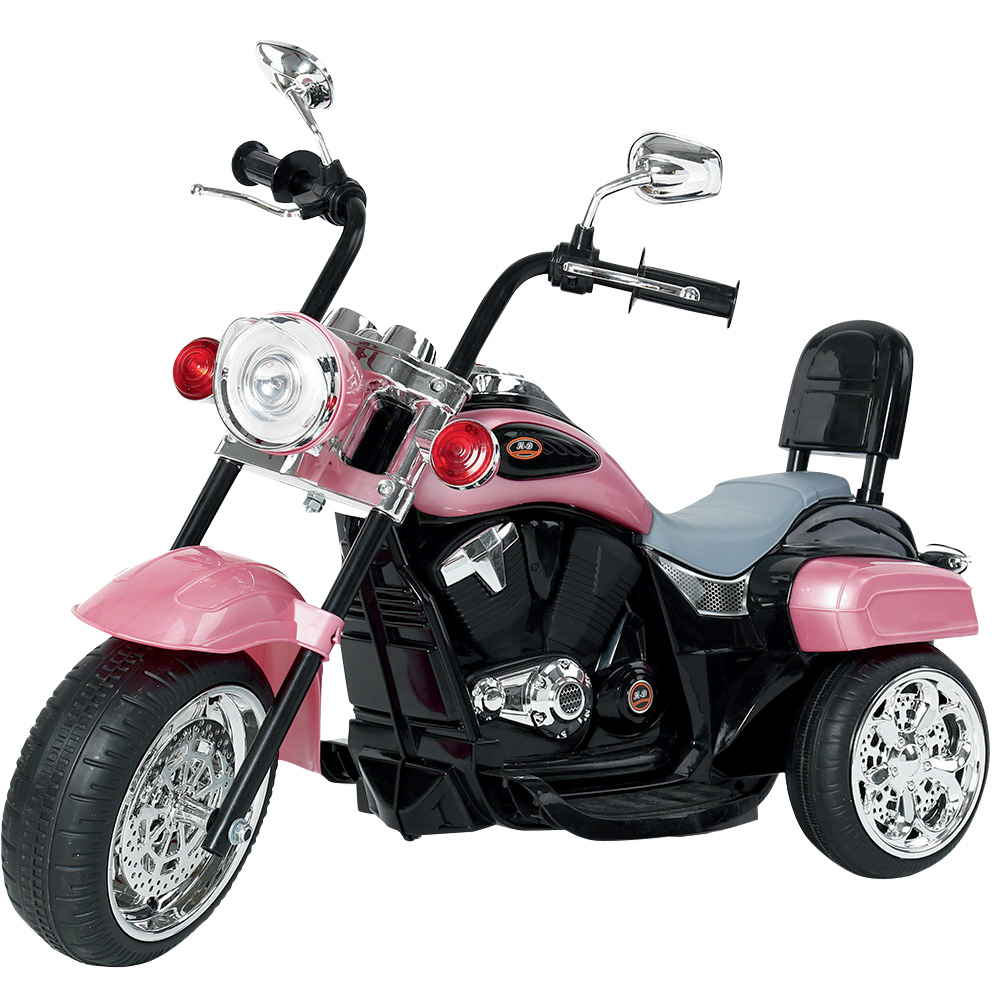 moto eletrica.jpg_1 Uma moto elétrica de criança rosa