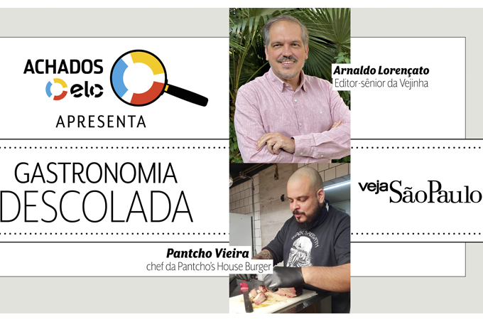 Card do programa Gastronomia Descolada com foto de Arnaldo Lorençato e Pantcho Vieira.
