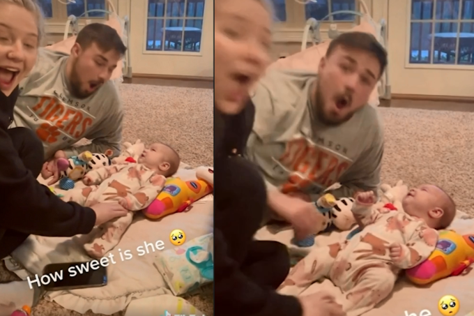 Bebê de dois meses choca pais ao dizer ‘I love you’ e viraliza na internet