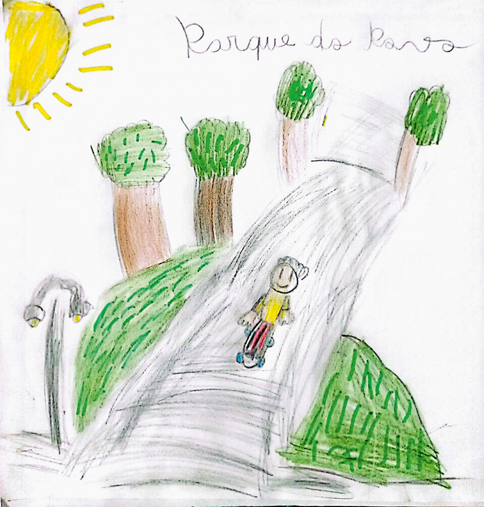 JUANdesenhoparquedopovo.jpg Desenho de uma criança do Parque do Povo.