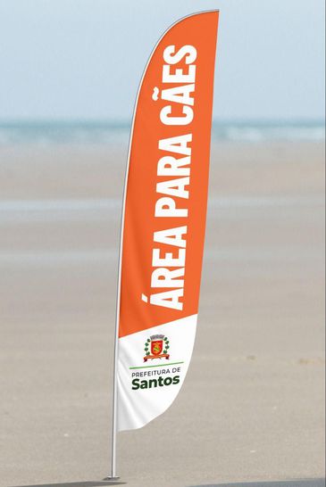 area_caes_santos Bandeira escrito