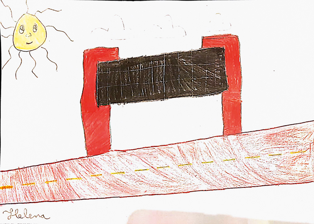 helenaciclofaixadapaulista.jpg Desenho de uma criança que mostra o Masp e a ciclofaixa da Paulista.