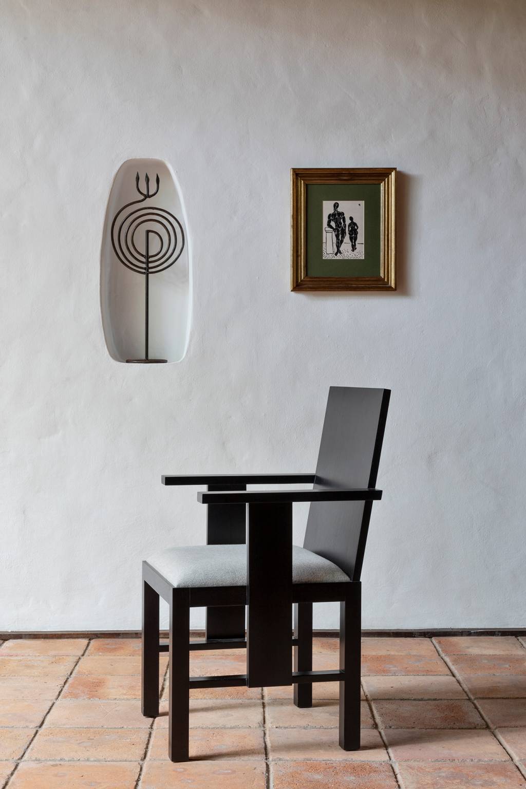 Casa-Zazsupin_ETEL_Poltrona-Lasar-Segall_Obra-parede-Ismael-Nery_Escultura-Ze-Diabo_Credito-Ruy-Teixeira_01 Obras na parede: Ismael Nery,