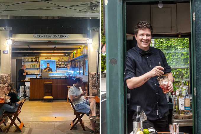 Confessionário (etílico) é aberto atrás de igreja em Pinheiros