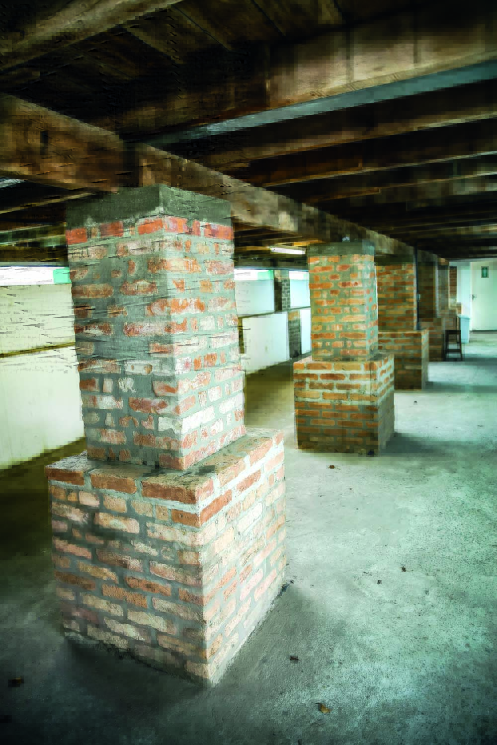 São Paulo 21 março 2022Instituto Butantan Foto Alexandre Battibugli VSP Imagem mostra corredor com diversos pilares de tijolos.