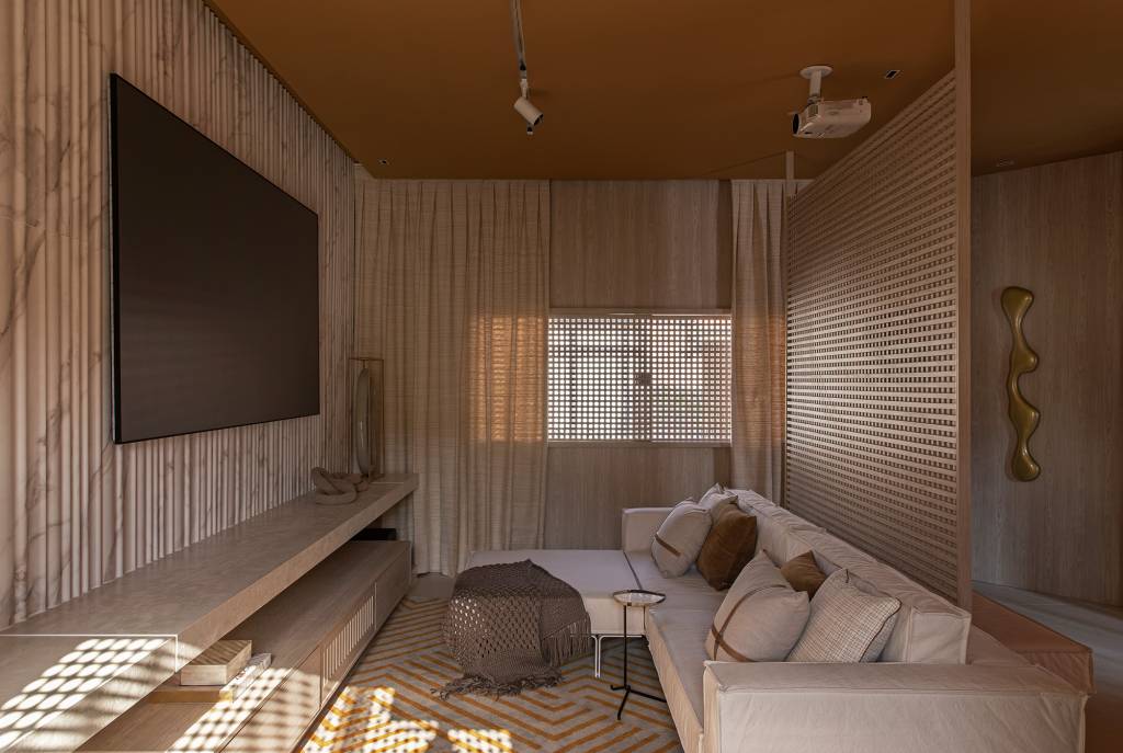 MGL6770-baixa Divisória de Madeira Living Natural, por studio A R interiores - CASACOR Ribeirão Preto 2021.