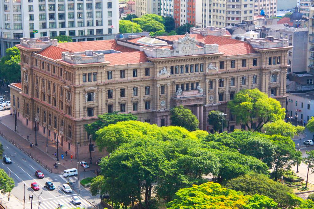 Vista aérea do Palácio da Justiça