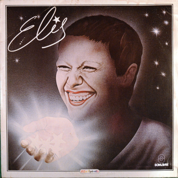 elis-luz Imagem mostra capa de disco com desenho de mulher sorrindo com a mão segurando um globo iluminado