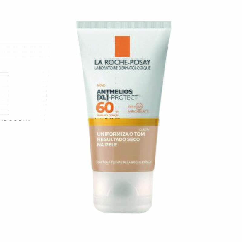 protetor-solar-facial-anthelios-xl-protect-cor-clara-fps60-40g-7899706184823.jpg protetor solar facial em embalagem branca e laranja