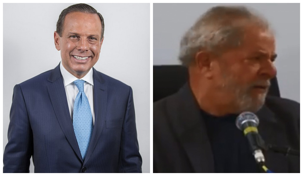 Imagem dividida em duas parte. De uma lado, Doia, de outro, Lula