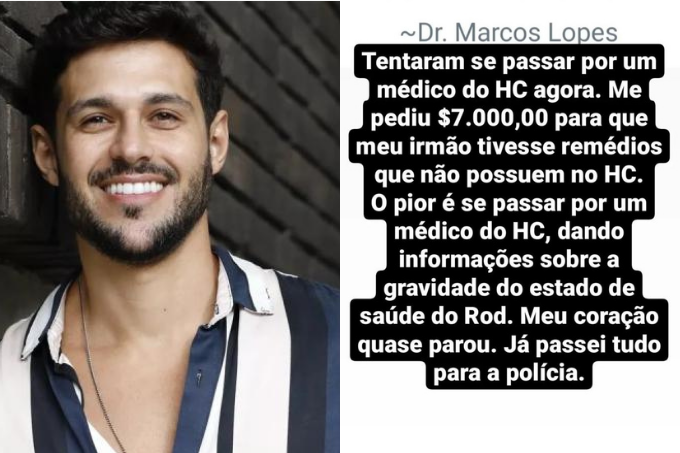 Irmão de Rodrigo Mussi denuncia golpe: “Meu coração quase parou”