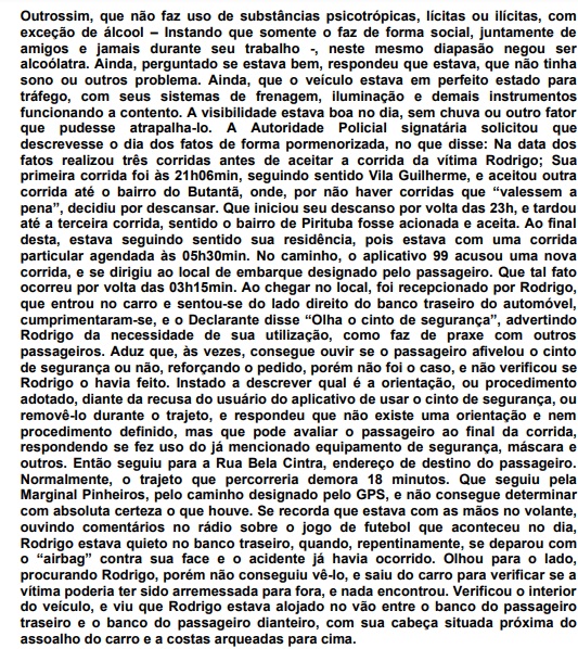Kaique_2 Imagem mostra depoimento de Kaique Faustino