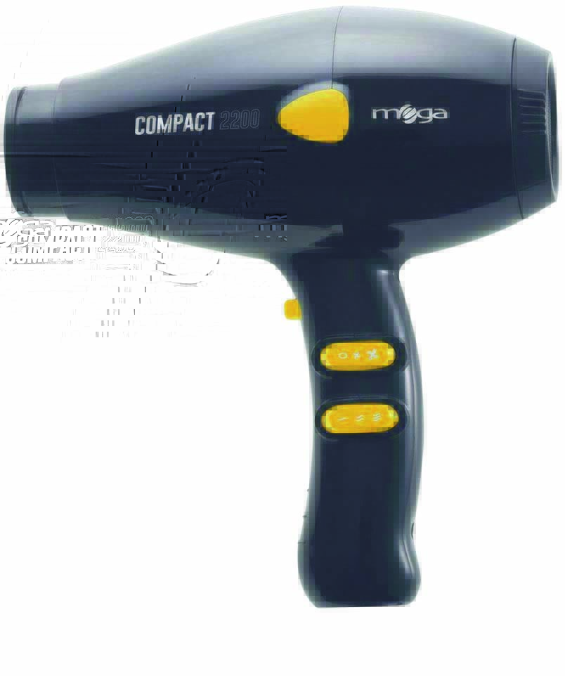 secador Secador de cabelo preto com detalhes em amarelo