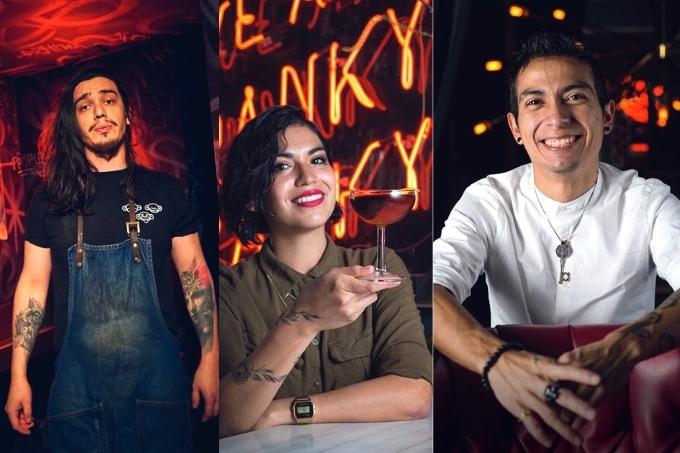 Montagem com fotos de (da esquerda para direita) Esteban Varela, Georgina Barbachano García e Allan Suarez