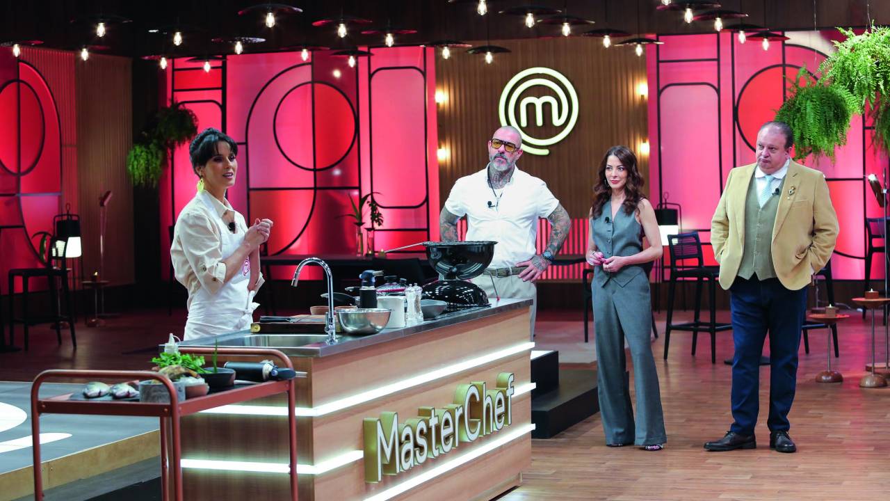 Jurados e apresentadora do Masterchef Brasil na gravação do programa