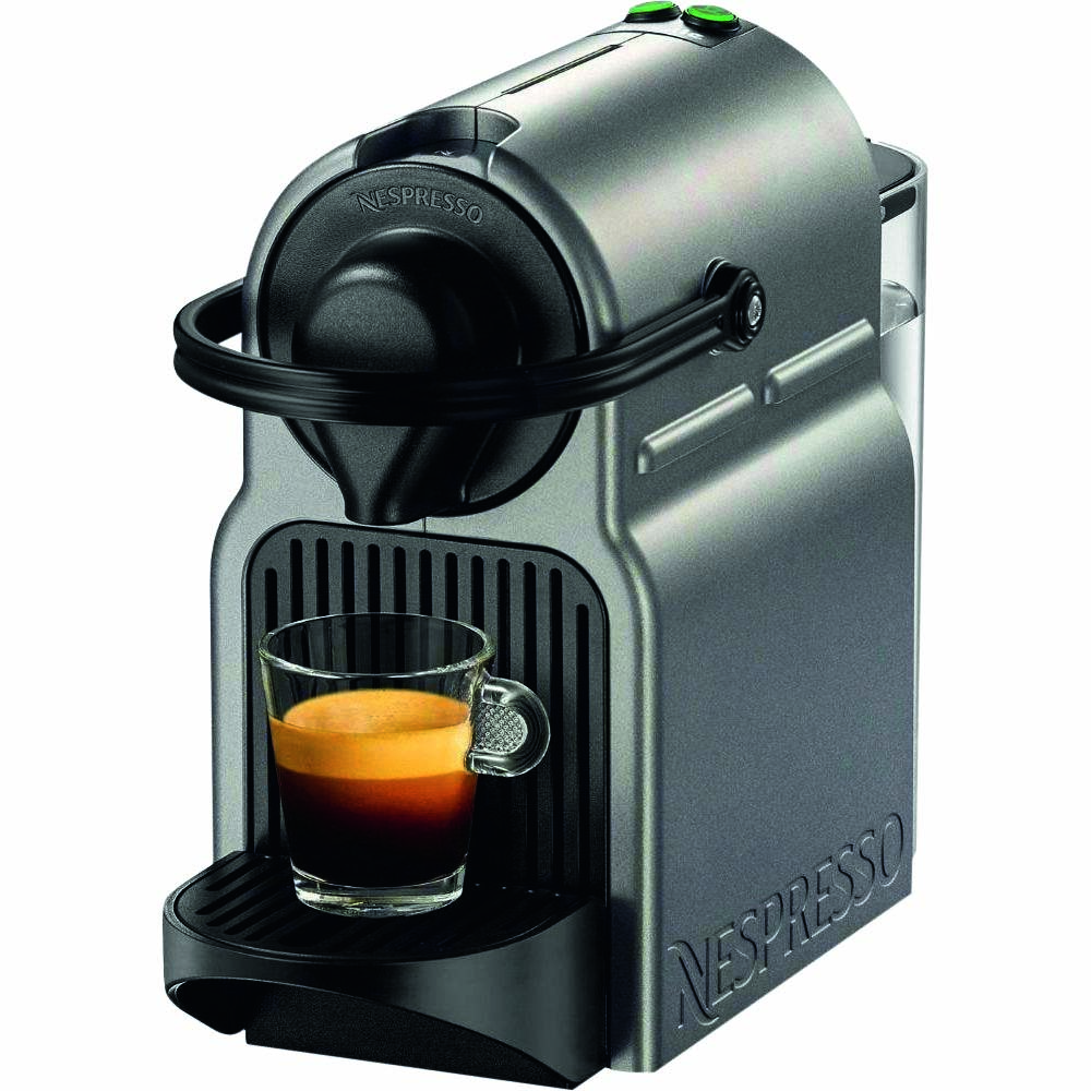 Cafeteira de c&aacute;psulas Nespresso preta e cinza