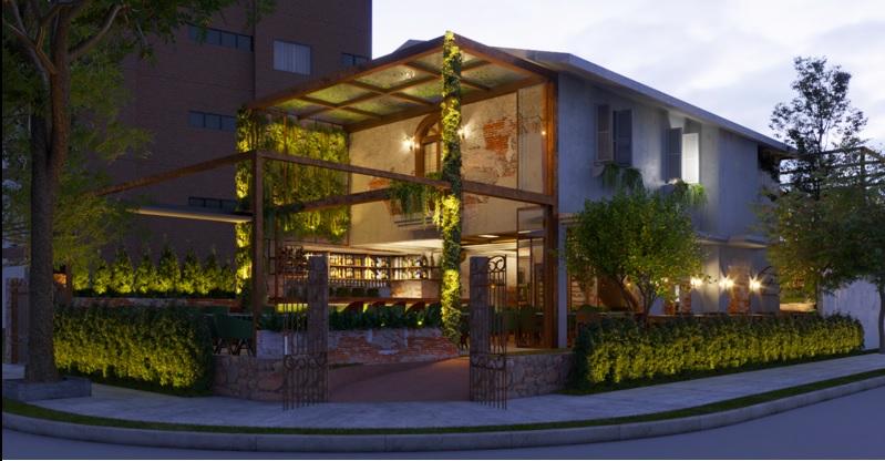 atto Projeto em 3D do restaurante Atto