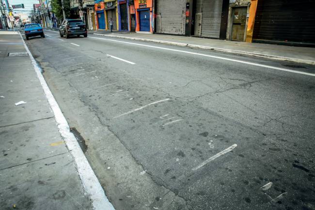 BRAZ_7.JPG Imagem mostra rua vazia no brás