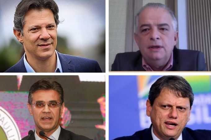 Fernando Haddad, Márcio França, Rodrigo Garcia e Tarcísio de Freitas