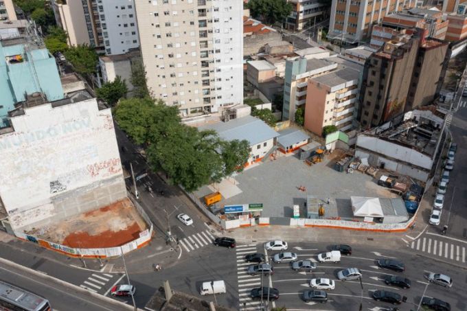 obras de construção da futura linha 6-Laranja do metrô