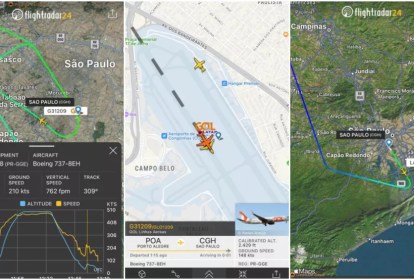 Avião da Gol arremete no aeroporto de Congonhas