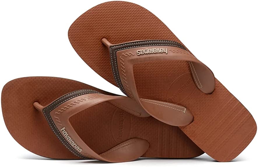 chinelo Par de chinelos Havaianas masculino e marrom