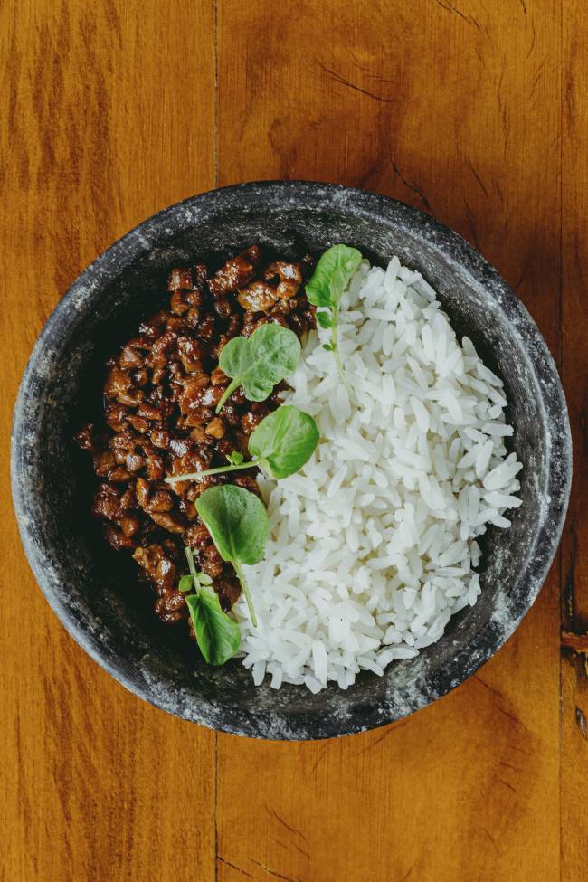 carne de panela e arroz