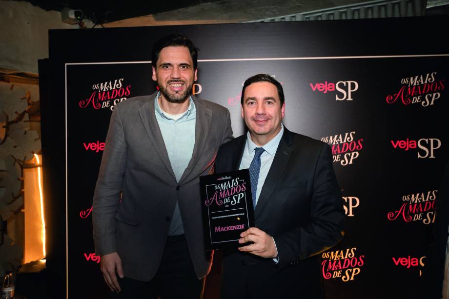 Daniel Grandolfo e Felipe Chiarello, pró-reitor do Mackenzie