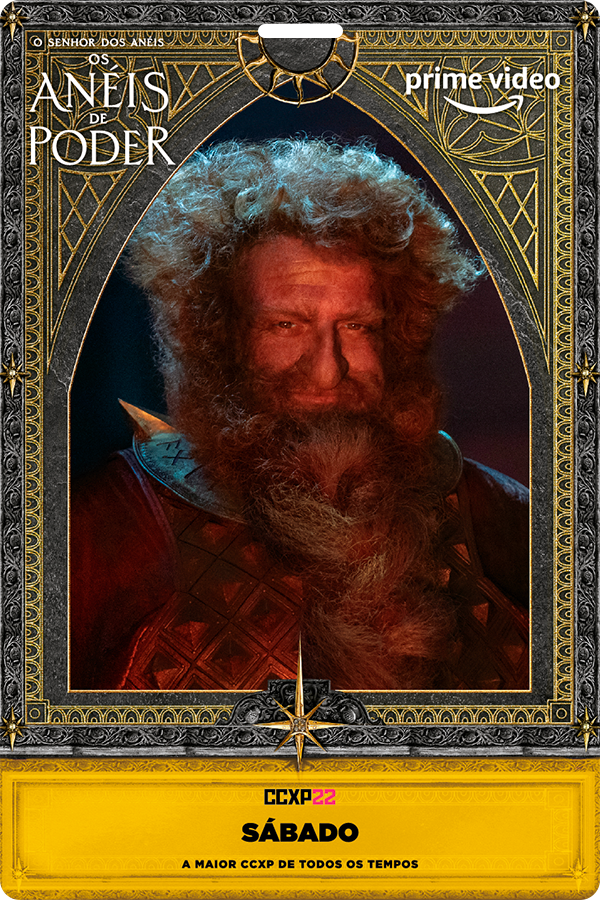 3.credenciais-ccxp22-sabado CCXP 2022 divulga arte das credenciais baseada em série Senhor dos Anéis: Os Anéis de Poder