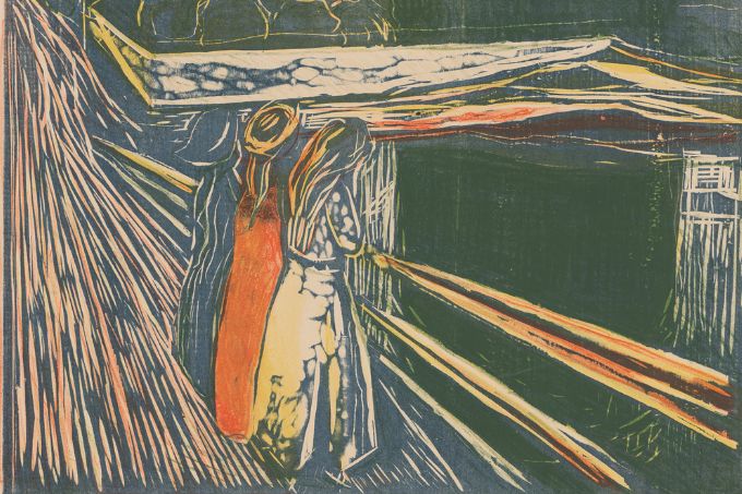 Meninas na Ponte(1918), de Edvard Munch