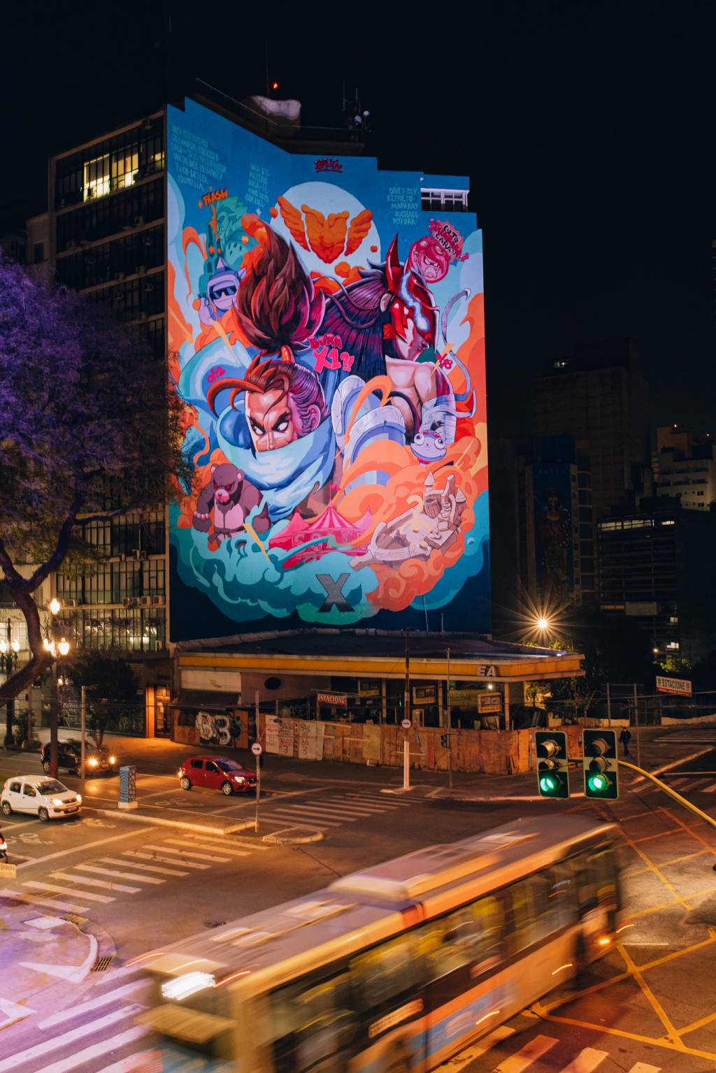 League of Legends ganha grafite gigante em São Paulo