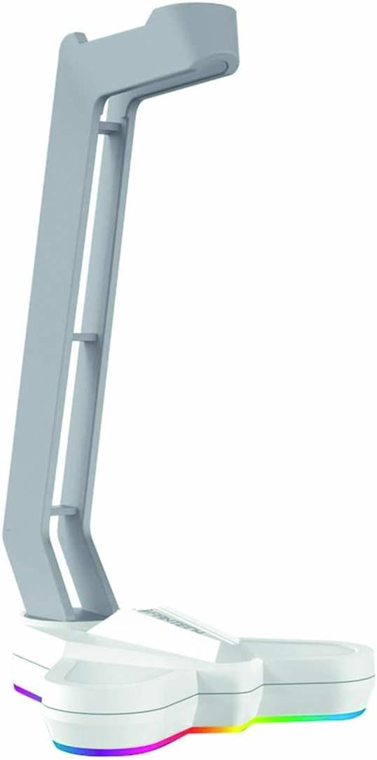 Suporte branco e cinza para headphone