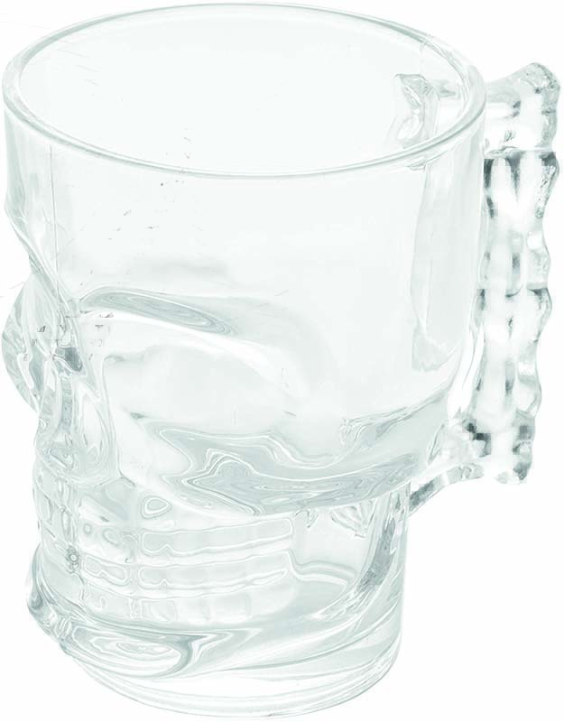 Caneca caveira.jpg Caneca de vidro em formato de caveira