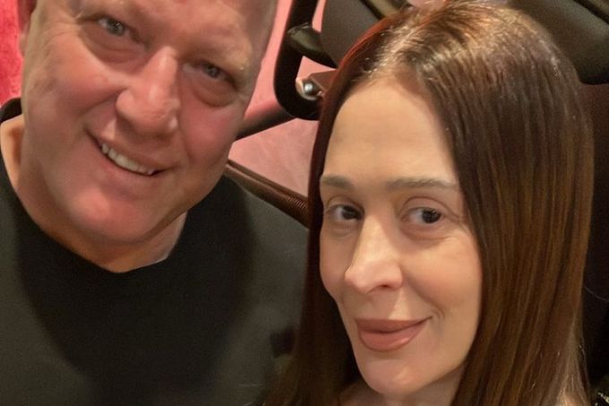 Claudia Raia e seu personal trainer, Tonhão