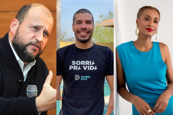 Montagem com fotos de Clóvis de Barros, Daniel Dias e Stephanie Ribeiro