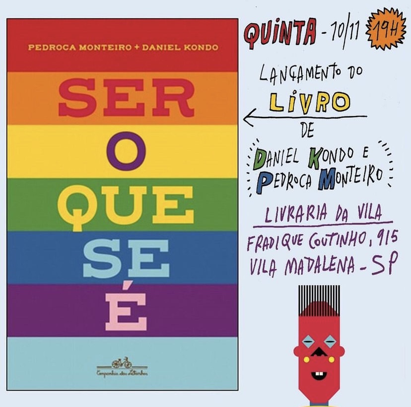 Ser O que Se É Capa do livro Ser O que Se É, de Pedroca Monteiro, nas cores coloridas da bandeira LGBTQIA+.