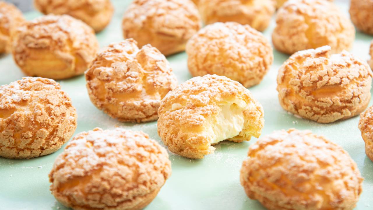 vários choux cream