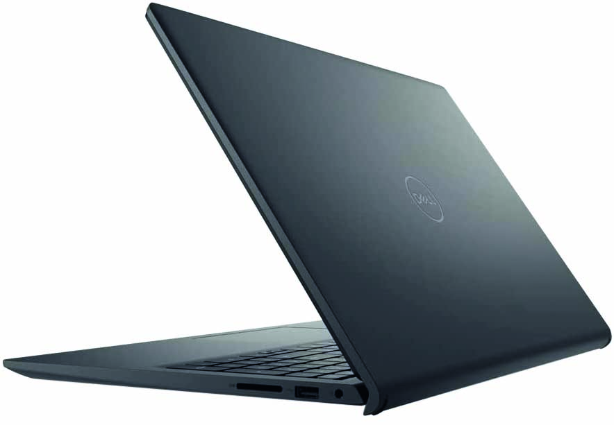 Notebook Dell cinza visto na lateral