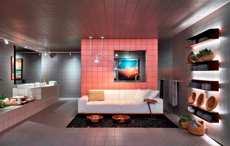 Sala de Banho, por Filipe Monte Serrat, Manuela Dantas, Marianna Resende, Silvana Moraes e Nara Cunha- Esquadra Arquitetos. CASACOR Brasília 2019. Sala de Banho, por Filipe Monte Serrat, Manuela Dantas, Marianna Resende, Silvana Moraes e Nara Cunha- Esquadra Arquitetos. CASACOR Brasília 2019.