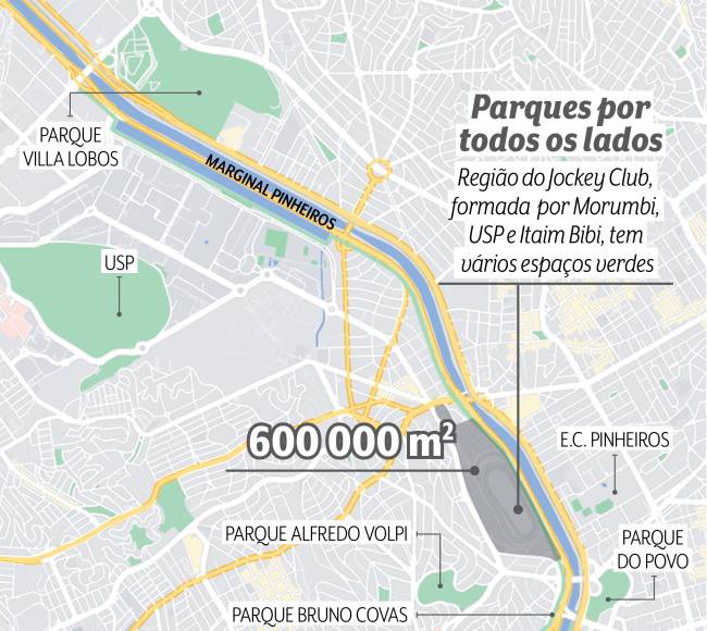 MAPA Mapa da região do Morumbi e do Jockey Club