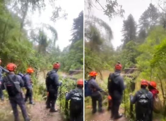 Bombeiros retomam buscas por desaparecidos em cachoeira na Zona Sul
