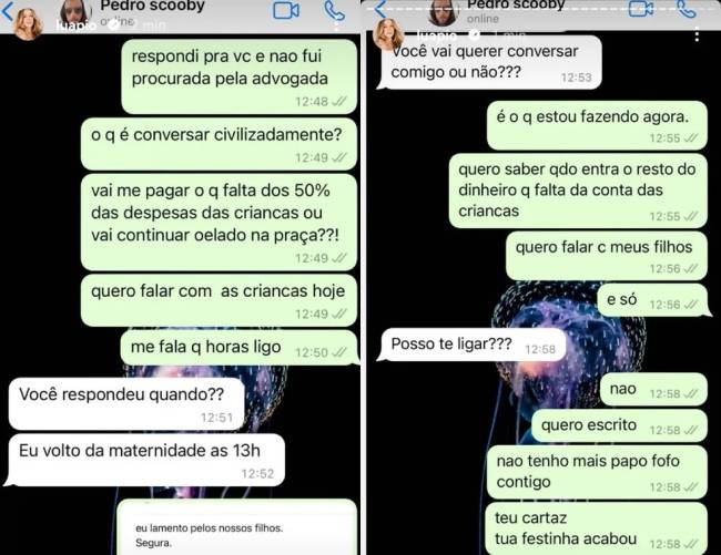 Conversa entre Luana Piovani e Pedro Scooby