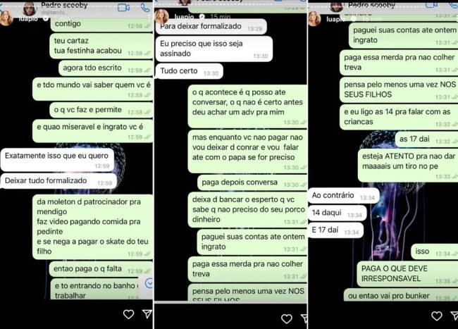 Conversa entre Luana Piovani e Pedro Scooby Conversa entre Luana Piovani e Pedro Scooby