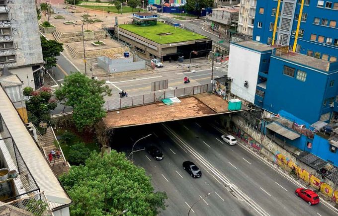 Estrutura que receberá o pequeno mirante