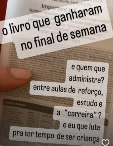 Print de story de Luana Piovani