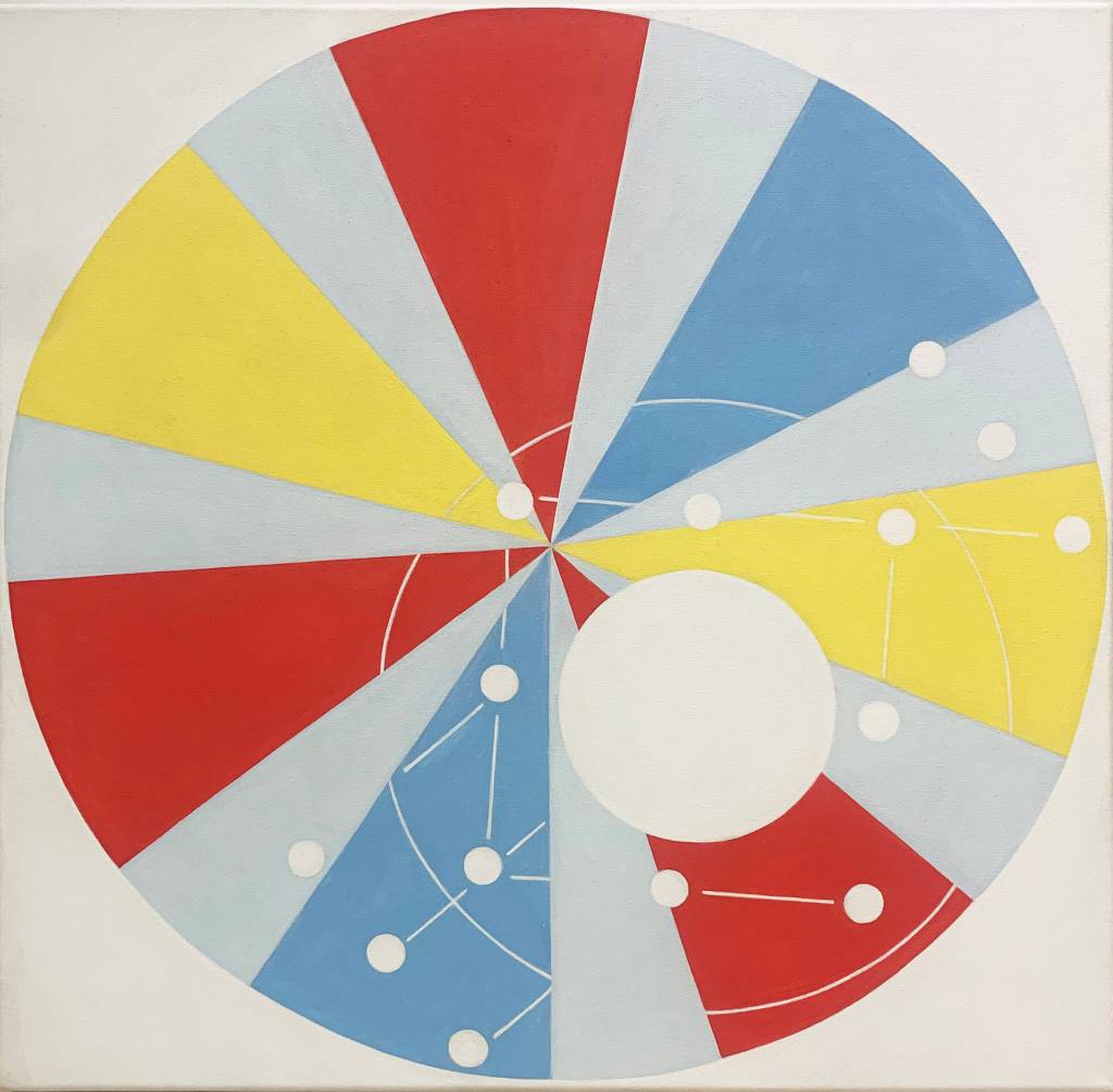 Alicia Herrero Imagem mostra pintura colorida de circulo