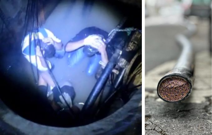 Três são presos em galeria subterrânea tentando roubar cabos telefônicos