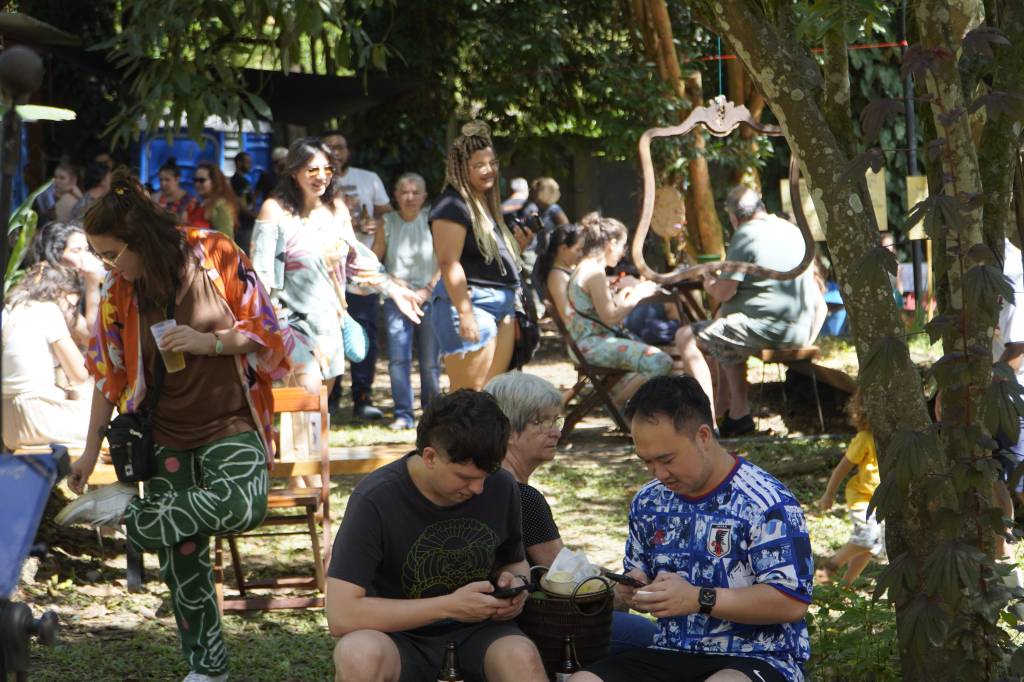 Visitantes do festival Quebrada Orgânica, na Zona Sul