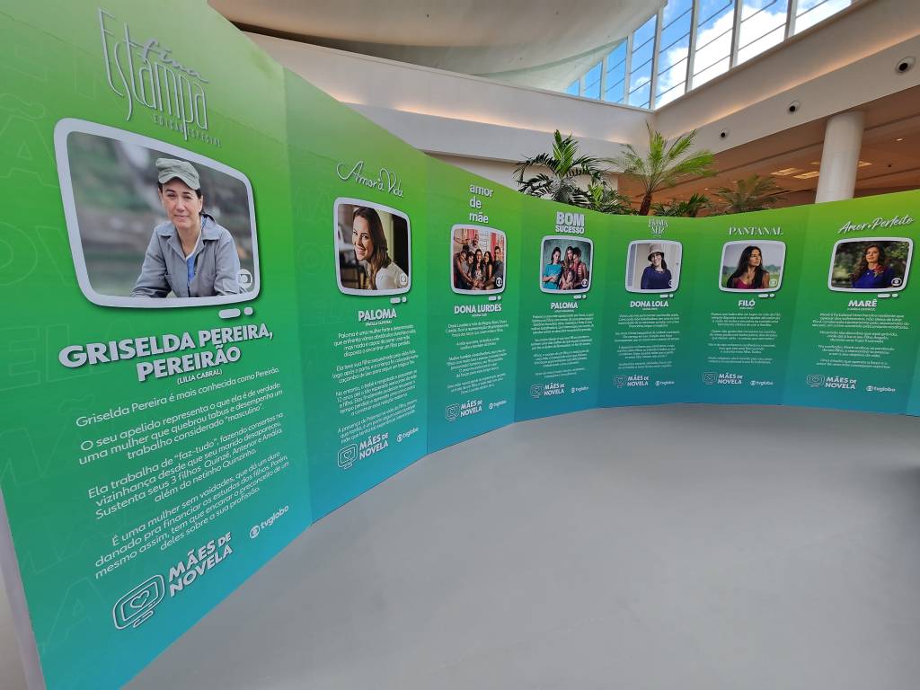 Shopping Center Norte recebe mostra sobre mães famosas de novelas da Globo