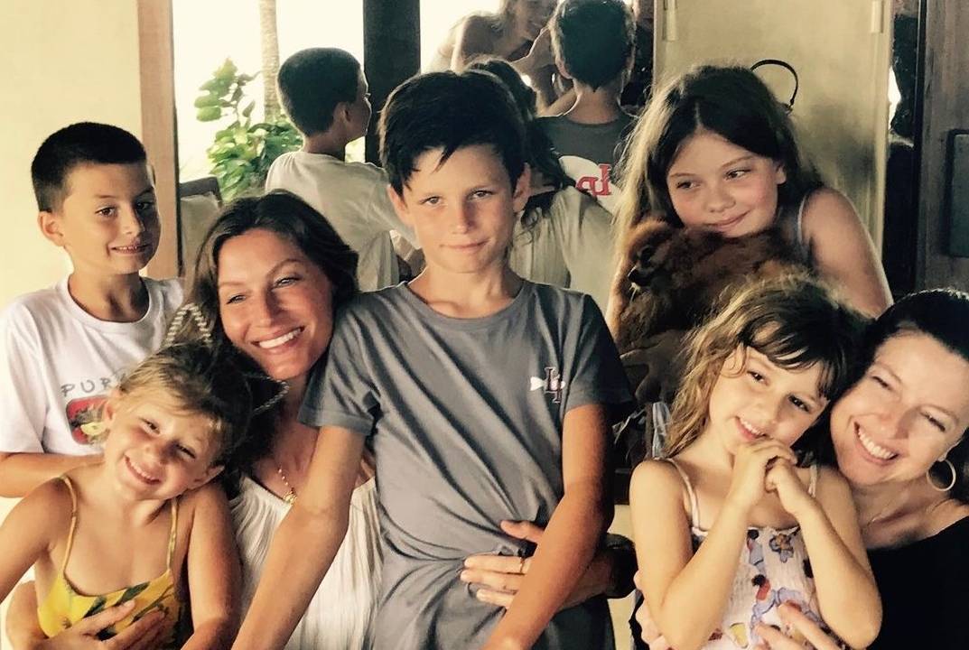 Foto de Gisele em família, publicada por Tom Brady